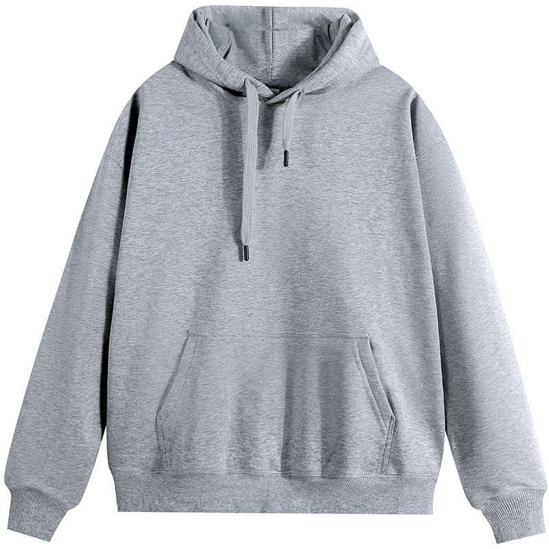 Custom Logo Cotton Men's Hoodie Low MOQ 500G Heavyweight Silver Fox Fleece Lined Plus Size 3D Printed Hoodie with Embossed Logo