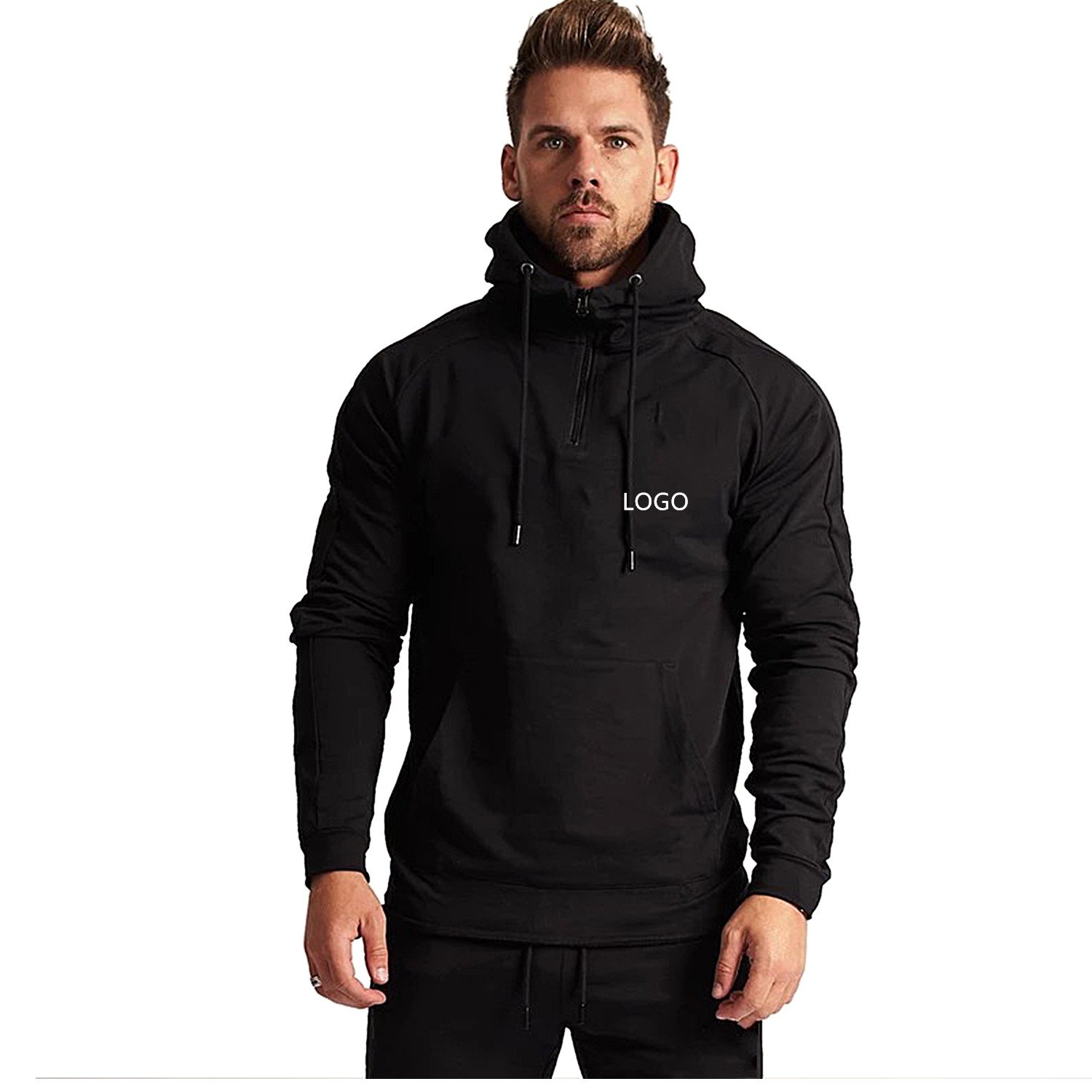 Winter Custom Oversized Plain Cotton Blank Hoodies Mens Pullover Unisex Bulk Plus Size Men's Hoodies & Sweatshirts