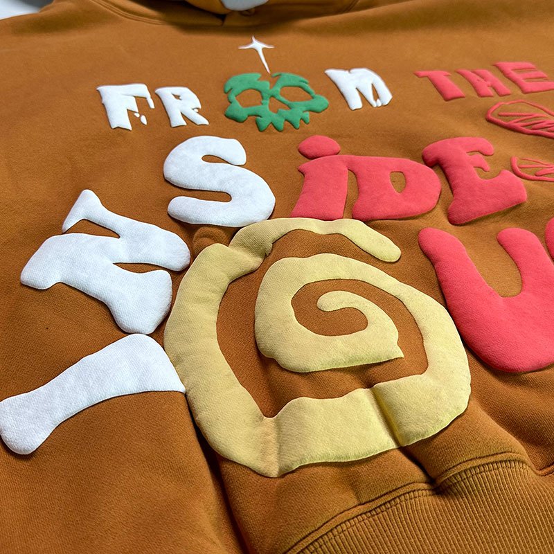 Wholesale High Quality Heavyweight Streetwear 100%Cotton 420G Oversize Puff Printing Custom puff Logo Men's Hoodies&Sweatshirt