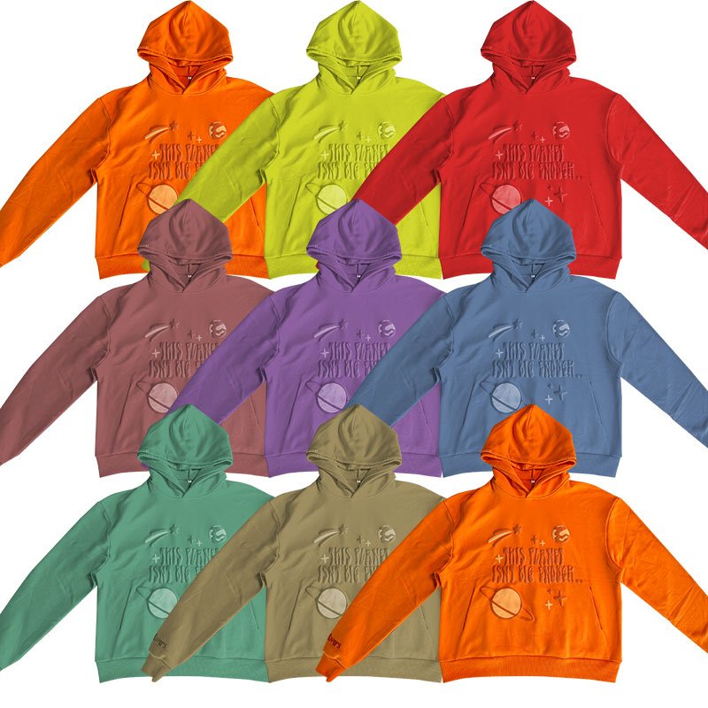 Wholesale High Quality Heavyweight Streetwear 100%Cotton 420G Oversize Puff Printing Custom puff Logo Men's Hoodies&Sweatshirt