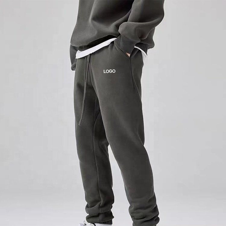 E220766 Custom Men's Tracksuit Set 2 Pieces Sweatshirt Sweatpants Fleece Hoodie Set GYM Men's Hoodies & Sweatshirts Jogger Set