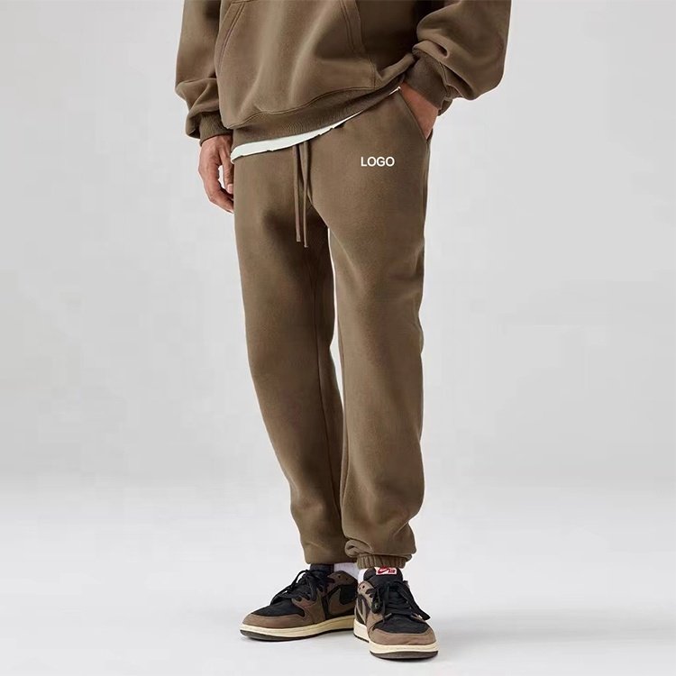 E220766 Custom Men's Tracksuit Set 2 Pieces Sweatshirt Sweatpants Fleece Hoodie Set GYM Men's Hoodies & Sweatshirts Jogger Set