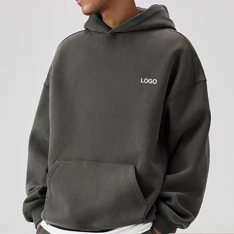 E220766 Custom Men's Tracksuit Set 2 Pieces Sweatshirt Sweatpants Fleece Hoodie Set GYM Men's Hoodies & Sweatshirts Jogger Set