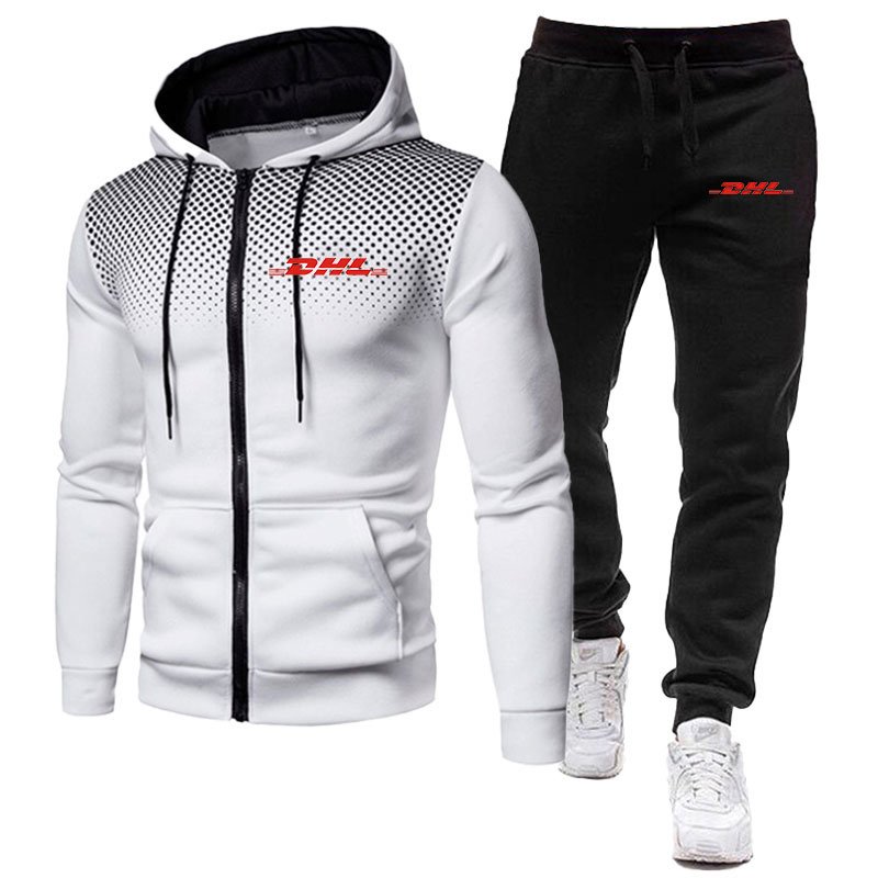 Fashion fleece Men's hoodies & sweatshirt Suit sports Wear Tracksuits Autumn Winter Men Two Pieces Sets Hooded Outfits