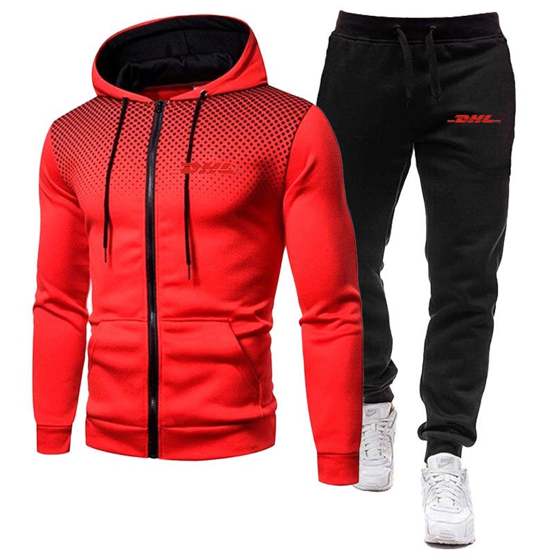 Fashion fleece Men's hoodies & sweatshirt Suit sports Wear Tracksuits Autumn Winter Men Two Pieces Sets Hooded Outfits