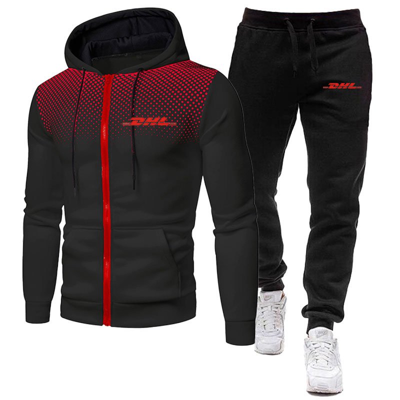 Fashion fleece Men's hoodies & sweatshirt Suit sports Wear Tracksuits Autumn Winter Men Two Pieces Sets Hooded Outfits