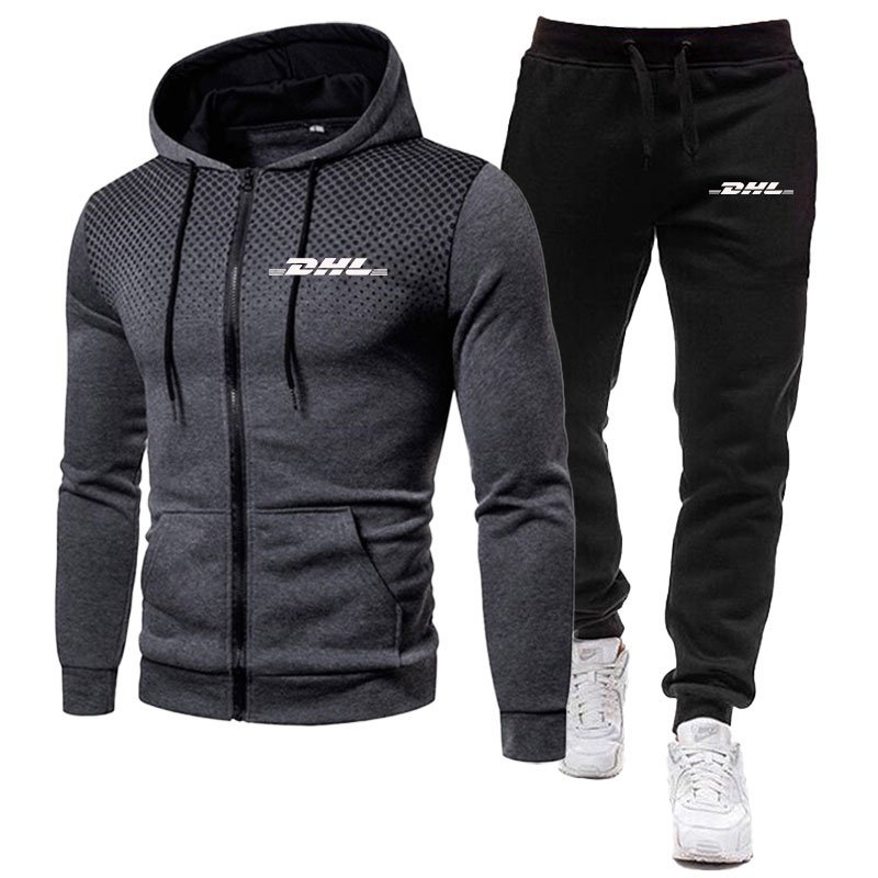 Fashion fleece Men's hoodies & sweatshirt Suit sports Wear Tracksuits Autumn Winter Men Two Pieces Sets Hooded Outfits
