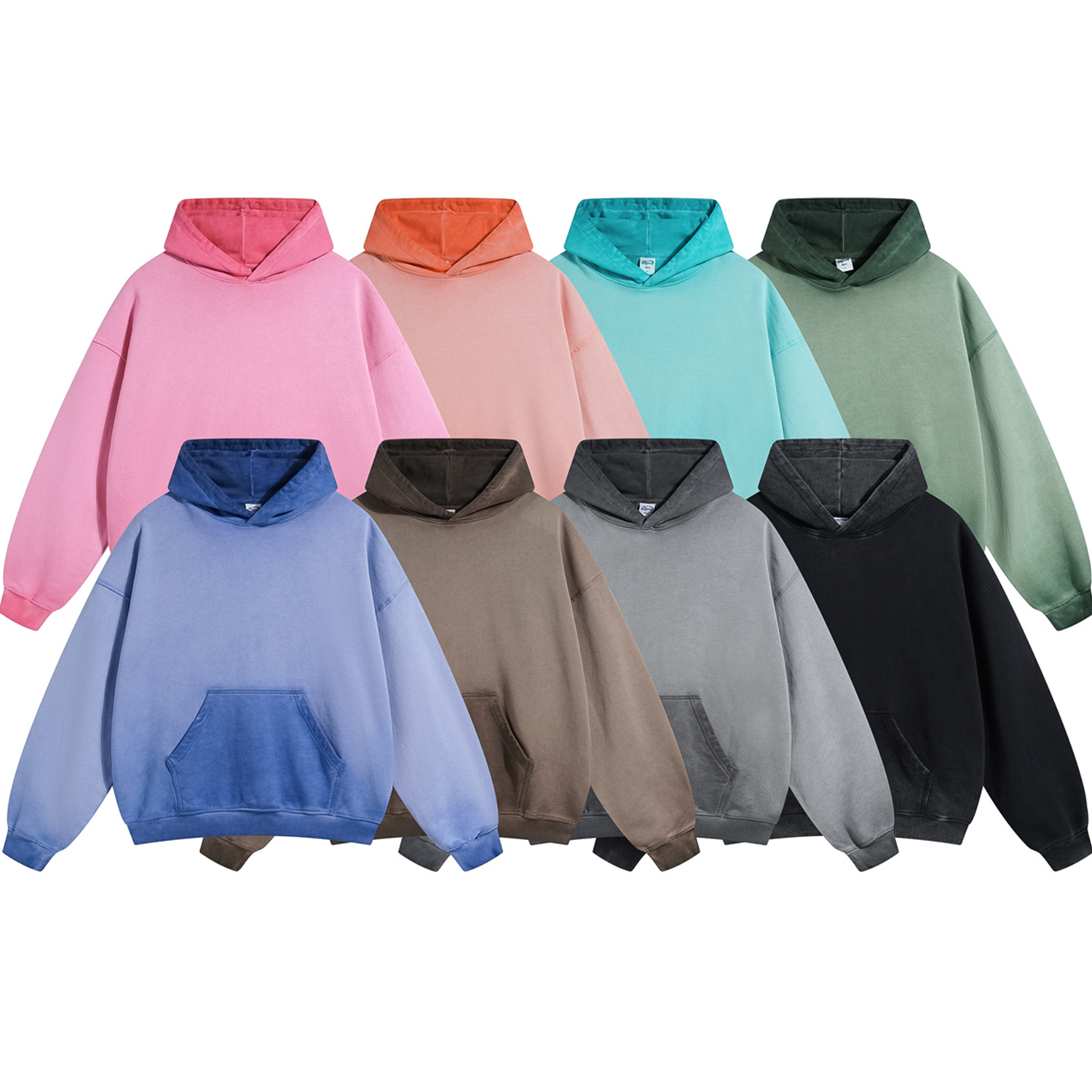 High quality Puff Printing Hoodie custom logo 500G 100% cotton heavyweight Fleece Blank Oversized Plus Size Men'S Hoodies