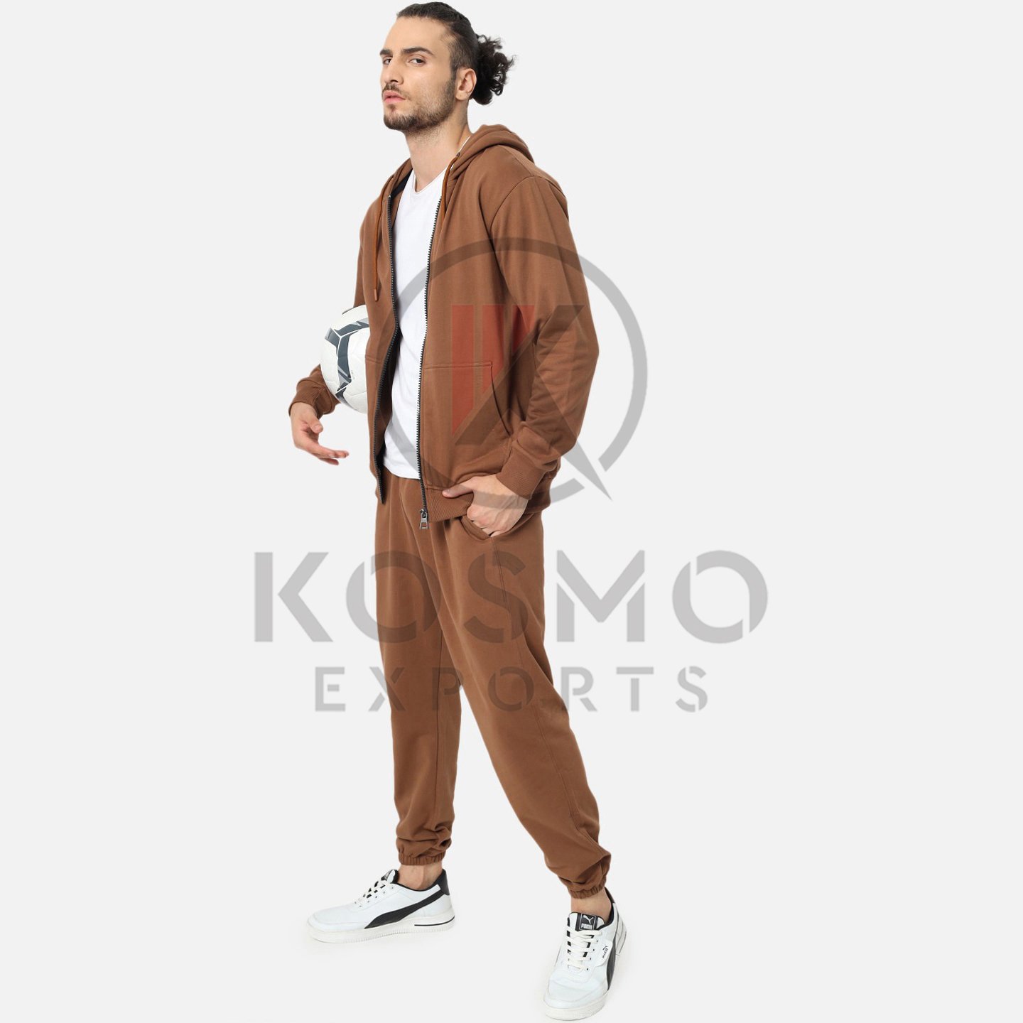 Custom Logo Mens Tracksuit Wholesale Zip Up Sportswear Hoodies Jogging Suits 2 Piece Tracksuits Set