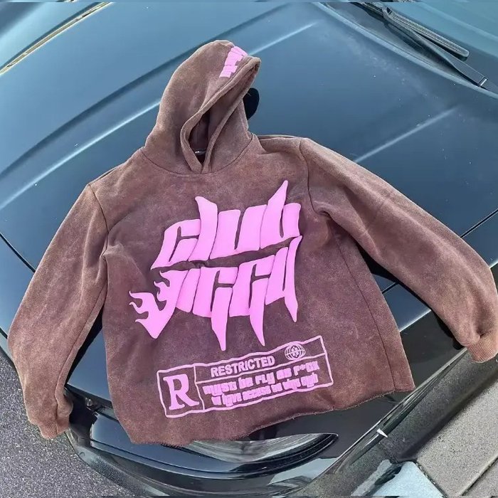 Mens Unisex Cotton Streetwear 400 Gsm Heavyweight Distressed Hoddies Clothing Manufacturers Custom Puff Printing Hoodies