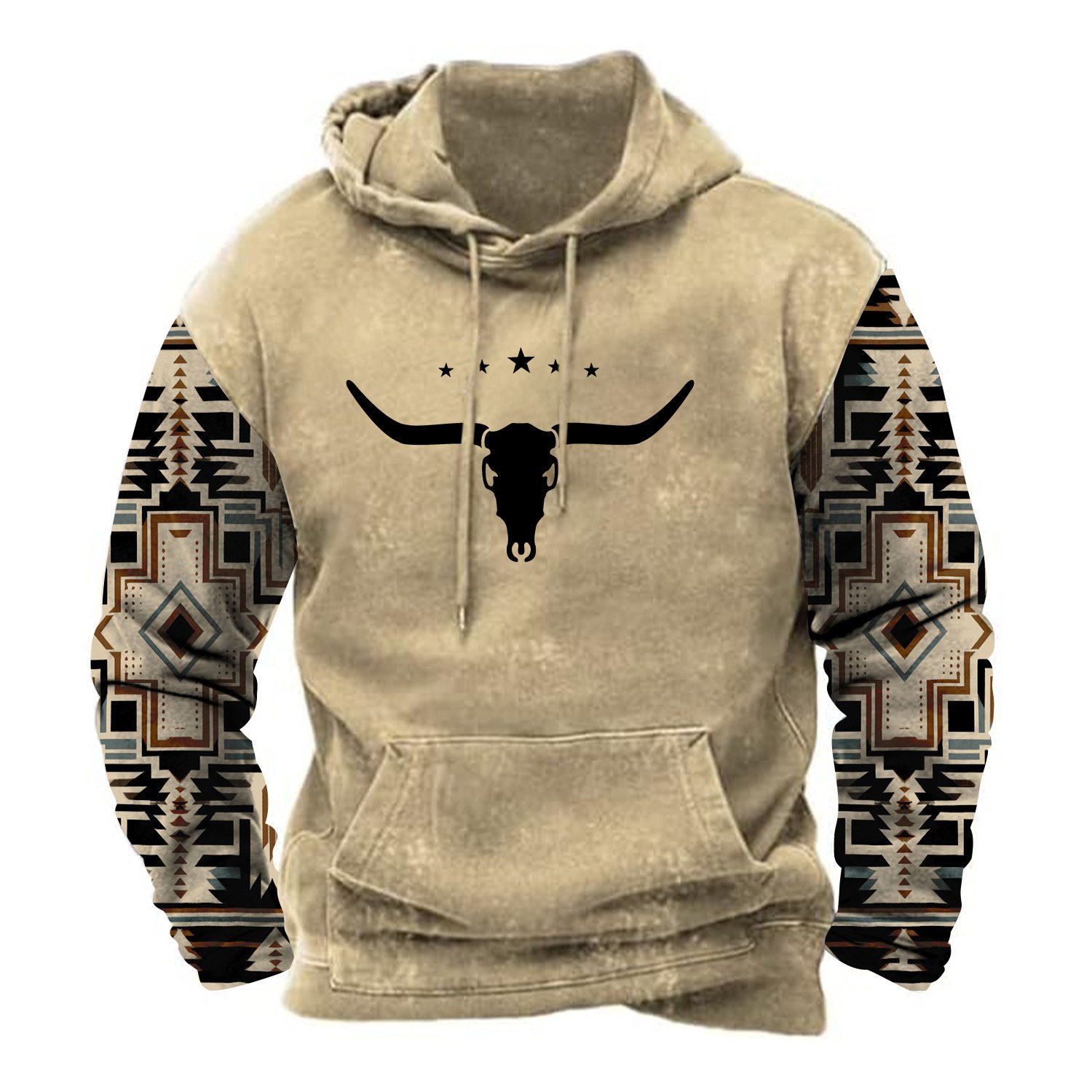 Factory Popular Oversized Pullover Hoodie for Men Custom Hoodies Animal Color Block Graphic Printed Fleece Sweatshirt MOQ 2pcs