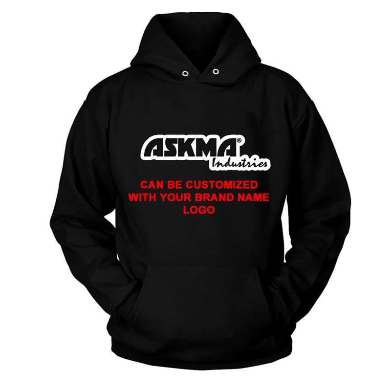 Men Hoodie pullover with custom print embroidery on front and back oversized