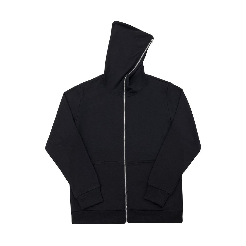 New Design Cotton Full Face Zip Up Hoodie Over Face Men's Hoodies Custom Logo Hip Hop Men Zipper Hoody Sweatshirt For Men