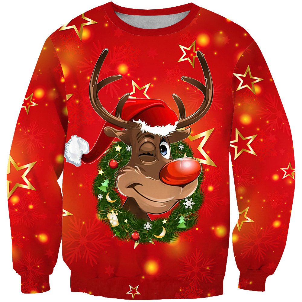 New Customizable Men's Hoodies&Sweatshirts Holiday Hoodies New Year Christmas Attire