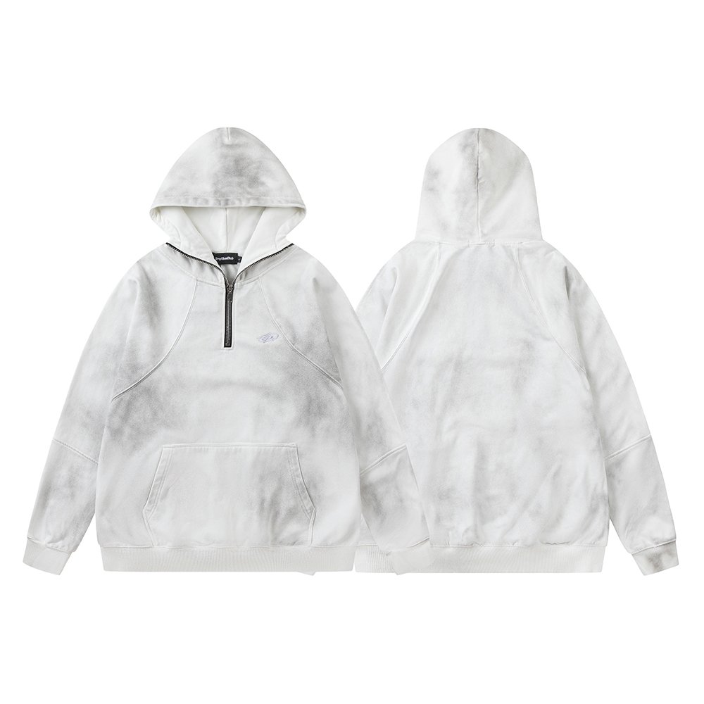 Custom French Terry Half Zip Up Men's Hoodies Wholesale