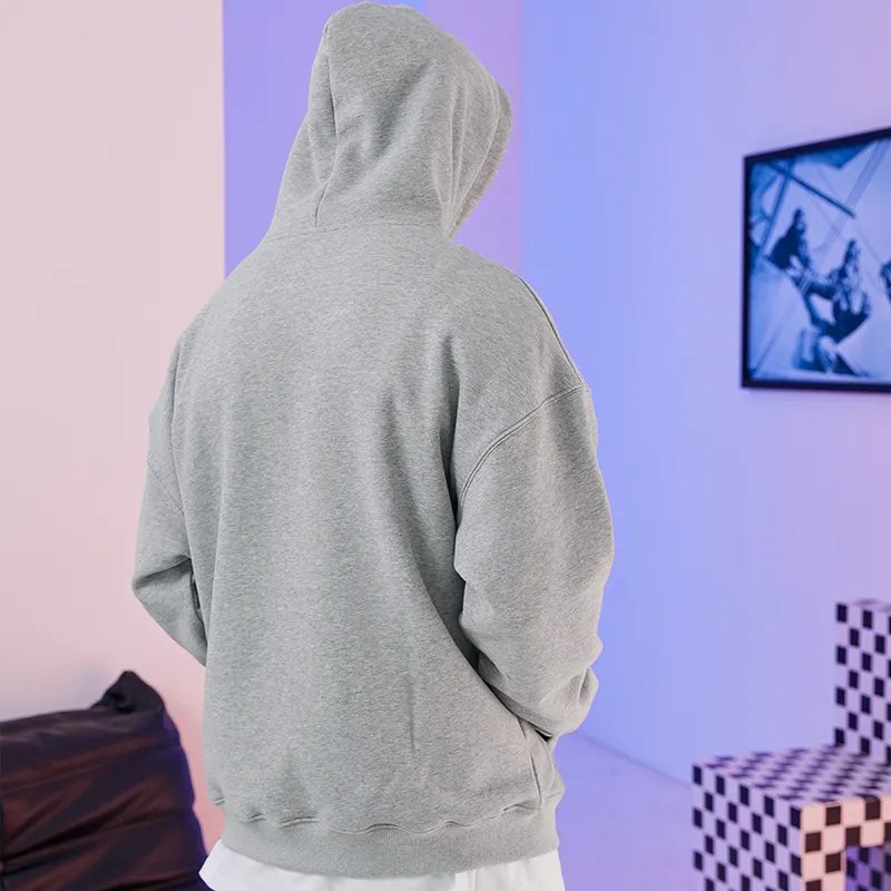 OEM custom 100% cotton fabric mens cropped hoodies blank casual oversized hoodie puff printing embroidery logo for unisex