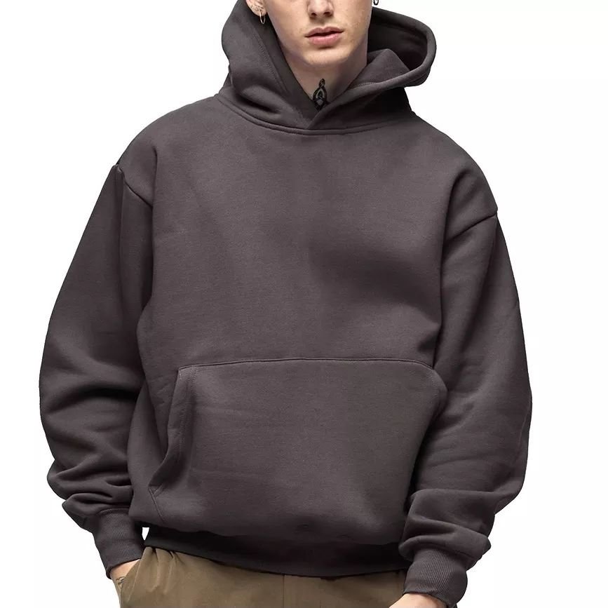 OEM custom 100% cotton fabric mens cropped hoodies blank casual oversized hoodie puff printing embroidery logo for unisex