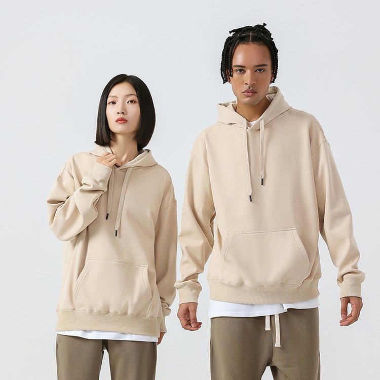 High Quality 600 GSM Cotton Thick Blank Plain Heavyweight Oversized Hoodies Unisex Custom Logo Plus Size Men's Hoodies