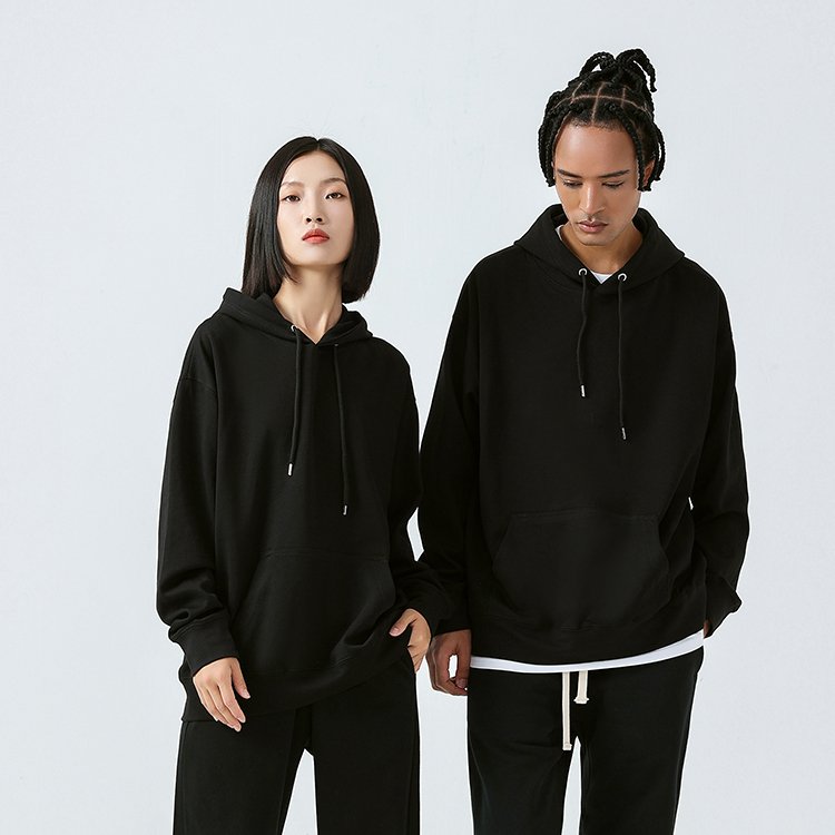 High Quality 600 GSM Cotton Thick Blank Plain Heavyweight Oversized Hoodies Unisex Custom Logo Plus Size Men's Hoodies