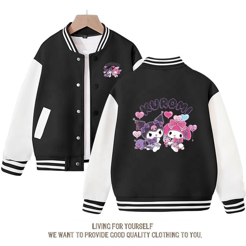 Cinnamoroll Sanrios Cute Cartoon Kawaii Anime Woman Jacket Spring Autumn New Loose leisureSports Baseball Uniform Birthday Gift