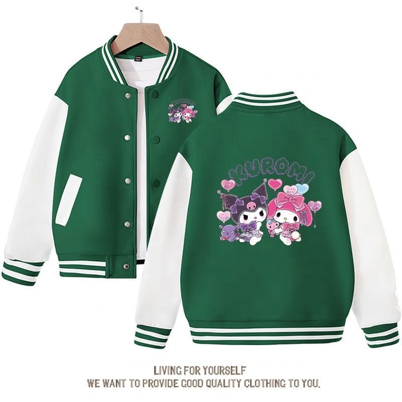 Cinnamoroll Sanrios Cute Cartoon Kawaii Anime Woman Jacket Spring Autumn New Loose leisureSports Baseball Uniform Birthday Gift