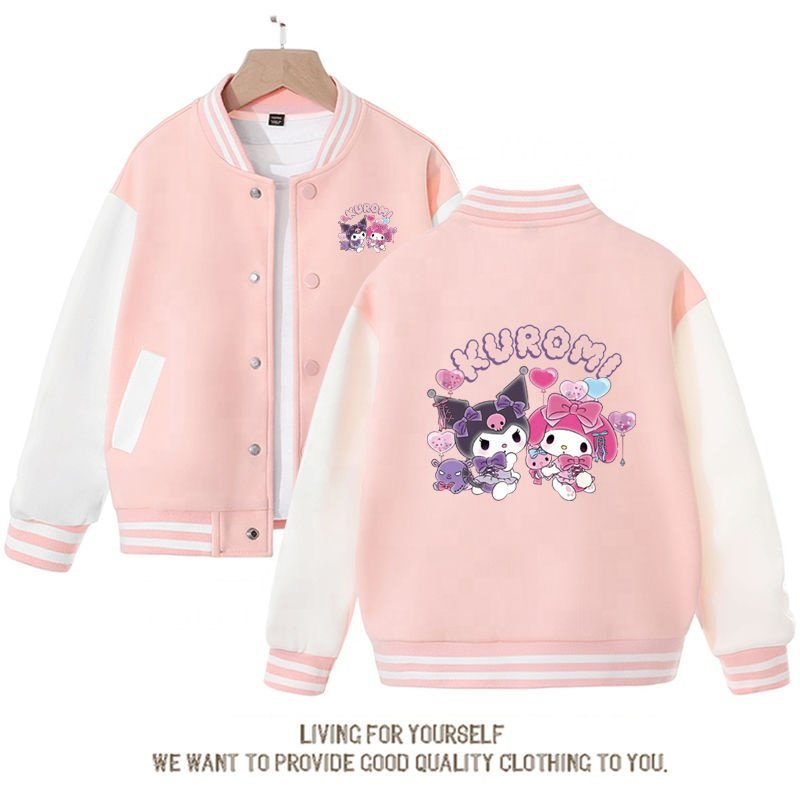 Cinnamoroll Sanrios Cute Cartoon Kawaii Anime Woman Jacket Spring Autumn New Loose leisureSports Baseball Uniform Birthday Gift