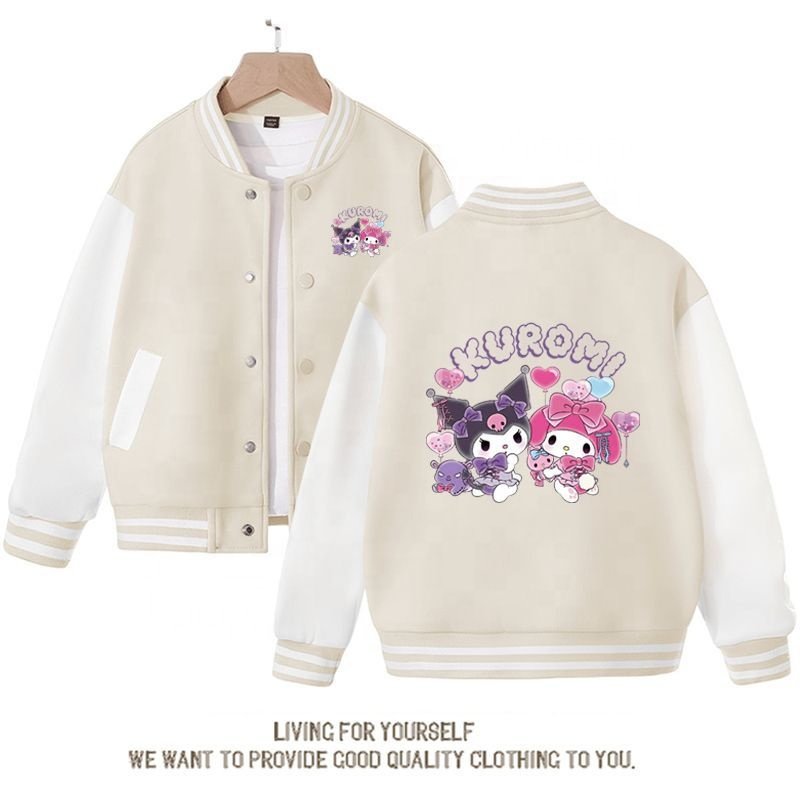 Cinnamoroll Sanrios Cute Cartoon Kawaii Anime Woman Jacket Spring Autumn New Loose leisureSports Baseball Uniform Birthday Gift