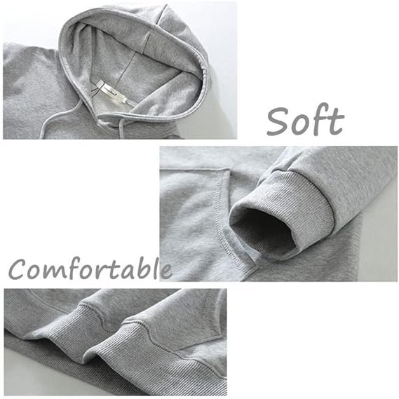 Mens hoodie Fleece Hoodie Men Cotton-Blend Hooded Sweatshirt Solid Color Drawstring Hooded