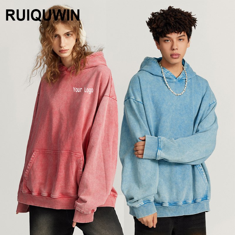 RUIQUWIN Custom Streetwear High Quality Cotton Pullover Heavy Weight Unisex Hoodies Sportswear Tracksuits For Winter