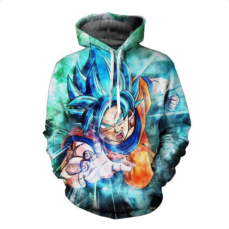 New Dragon Ball Saiyan Anime Cartoon Fashion Hooded Sweatshirt Hoodie for Adults and Children