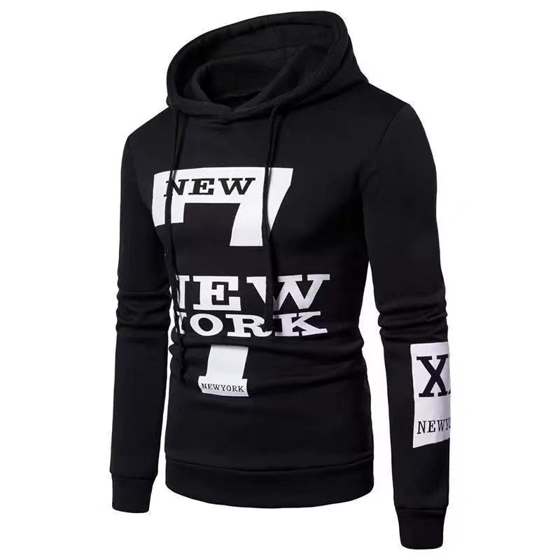 Autumn and winter men's oversized sportswear set letter print casual jogging Hoodie set