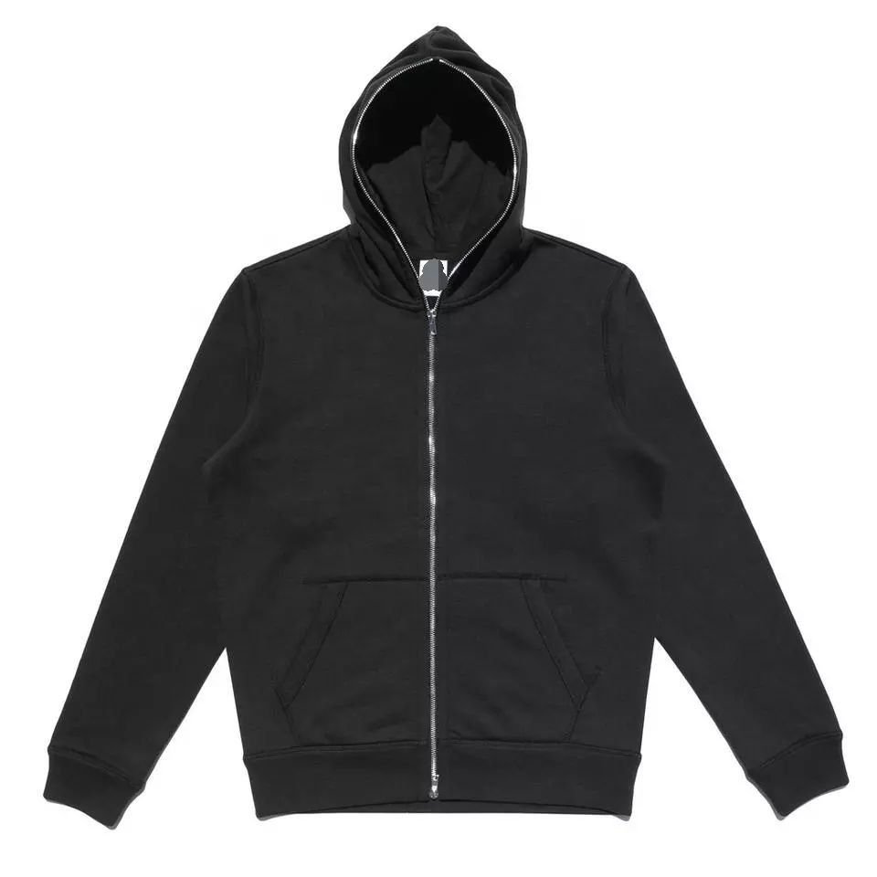 Custom LOGO Wholesale Full Face Zip Up Blank Men Sweater Jacket Coat Men's Full Zip Up Hoodie