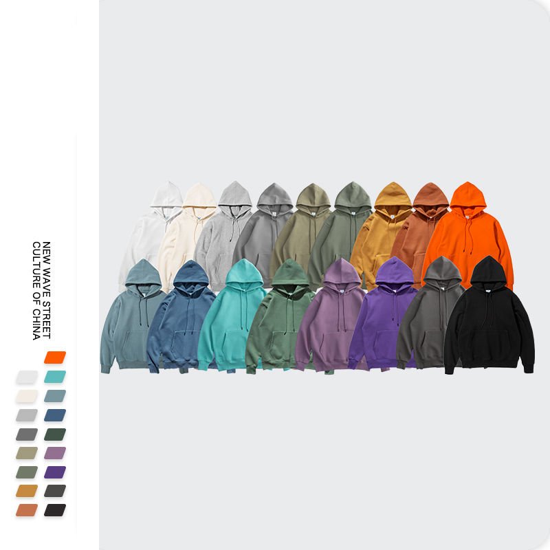 high quality blank plus size full zip up hoodie custom organic cotton men's hoodies