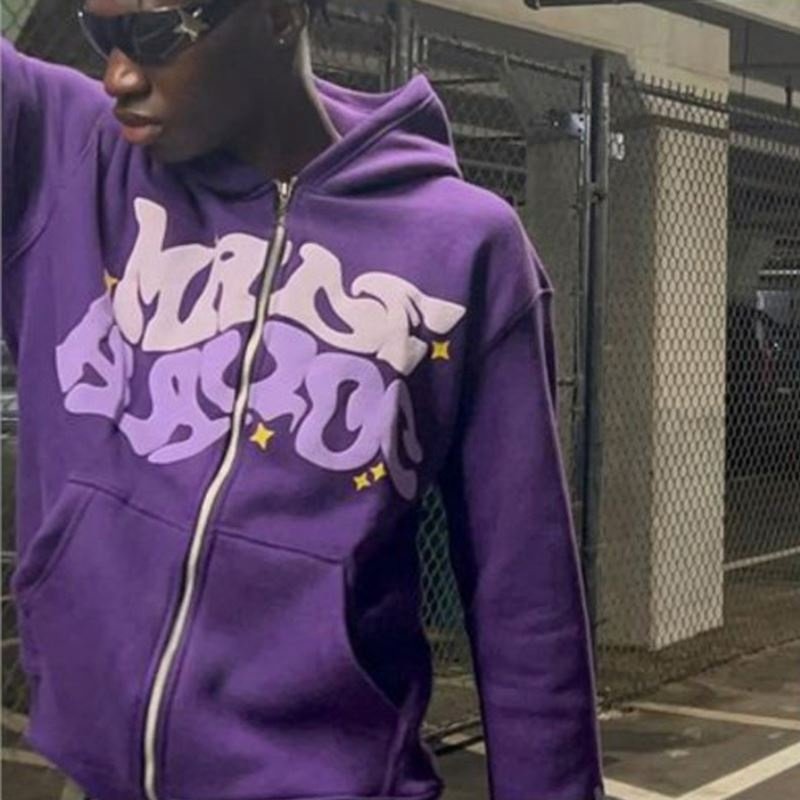 Custom French Terry Heavyweight Full Zip hoodie For Men Manufacturer Oversized Unisex Puff Printing men's hoodies & sweatshirts