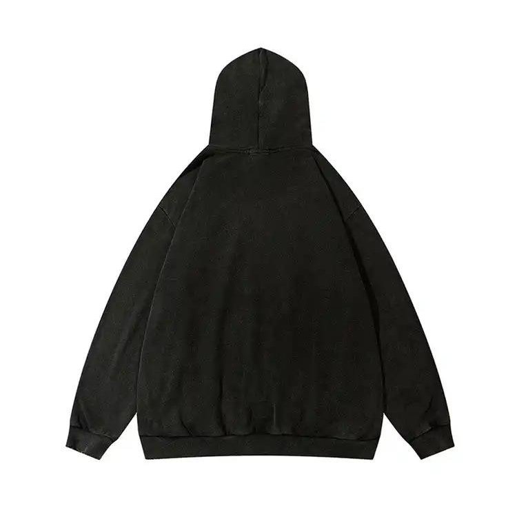 Stylish Custom Logo 100% Cotton Streetwear High Quality Hoodie Distressed Oversized Men's Hoodie