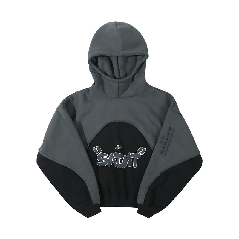 custom contrast stitching men's hoodies