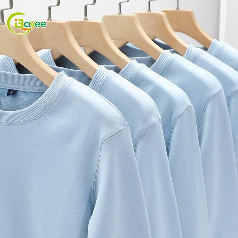 Custom Premium 600Gsm Fleece Lined Mens Hoodies & Sweatshirts Cotton Crew Neck Winter Sweatshirt Men Polyester