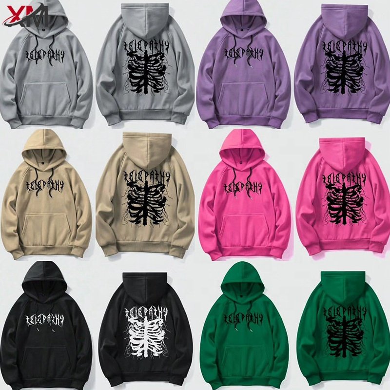 High Quality Plus Size Sweatshirt Custom Logo Cotton Acid Wash Heavyweight Pullover Embroidery Unisex Hoodies For Boy
