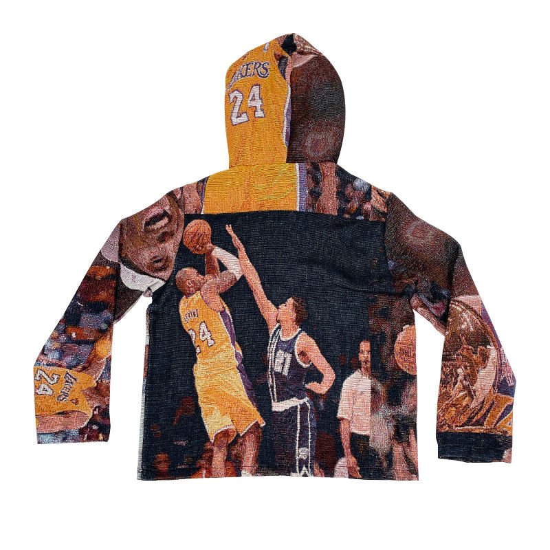 Heavy pattern custom tapestry hoodie custom woven clothing manufacturer men's hoodie sweatshirt