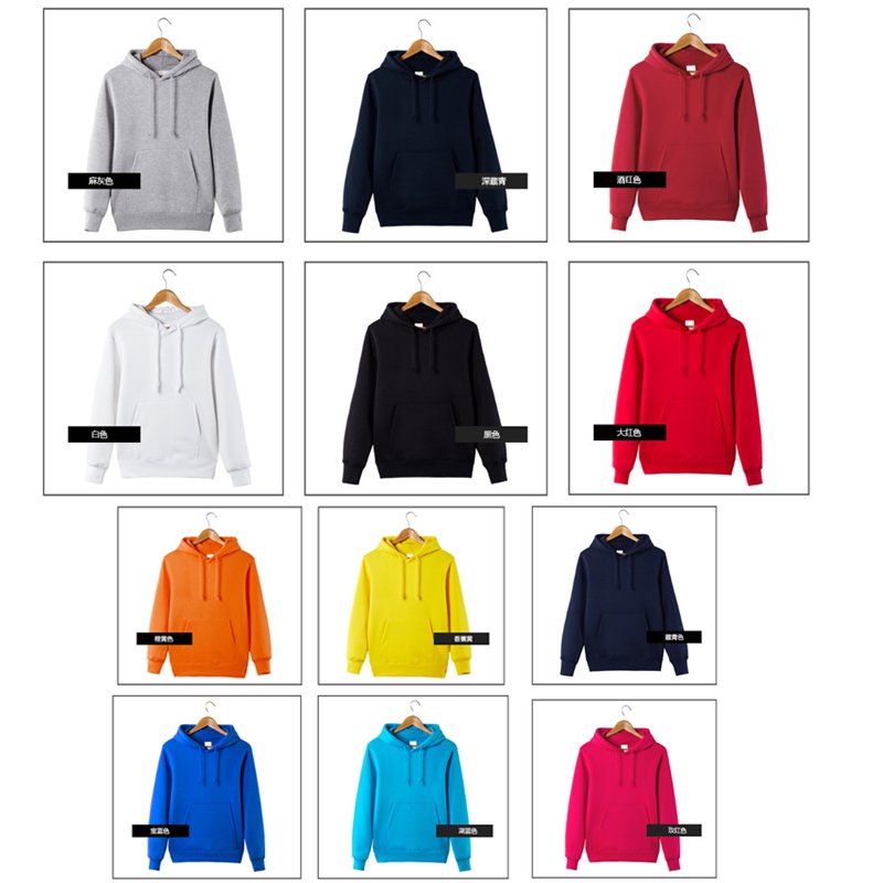 Wholesale Custom Logo Men's Fall/Winter Pullover Hoodies Sweatshirts Oversized Black Plus-Size Wool High Quality Print Puff