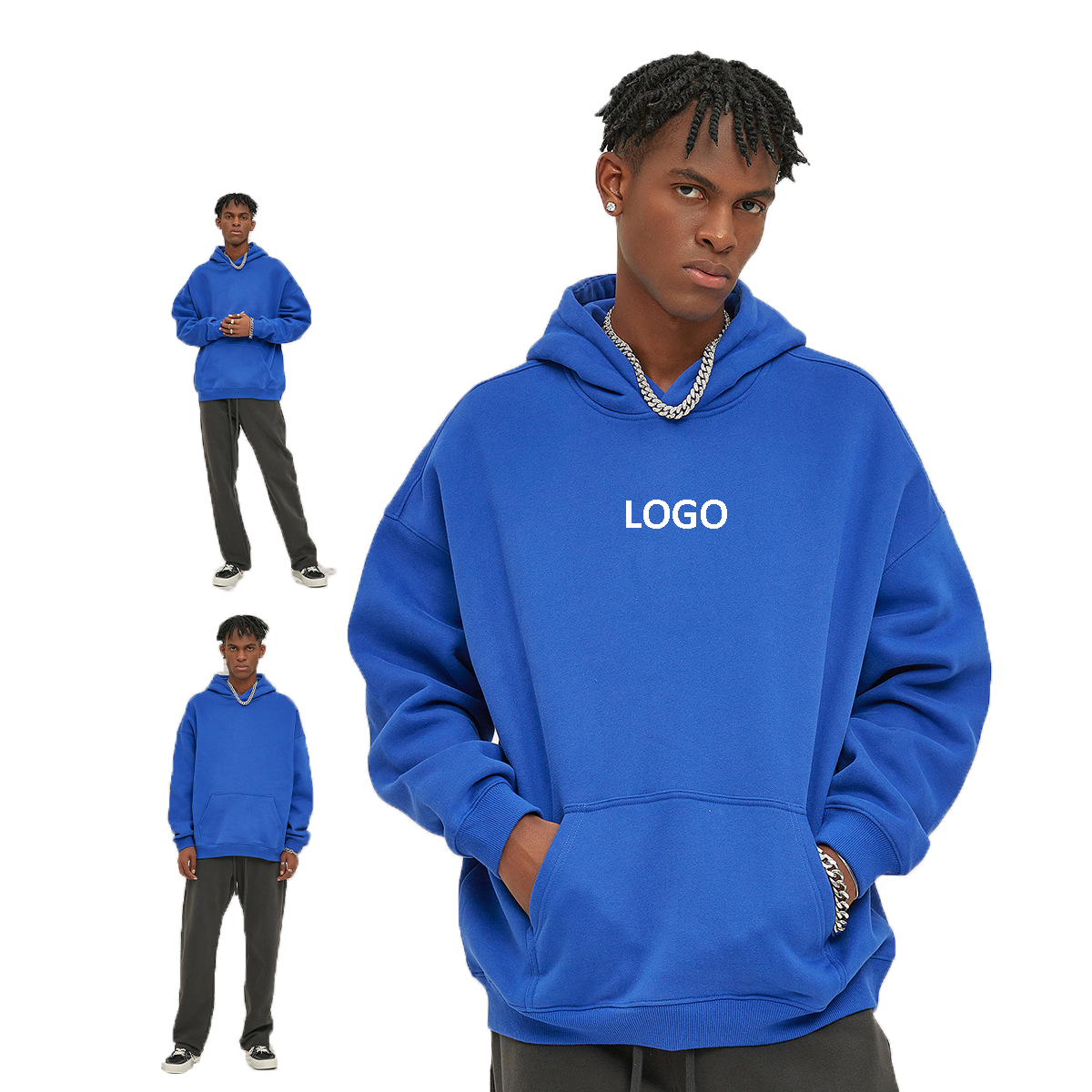 custom logo no drawstring plus size embroidery plain men's hoodies set men's hoodies sweatshirts unisex