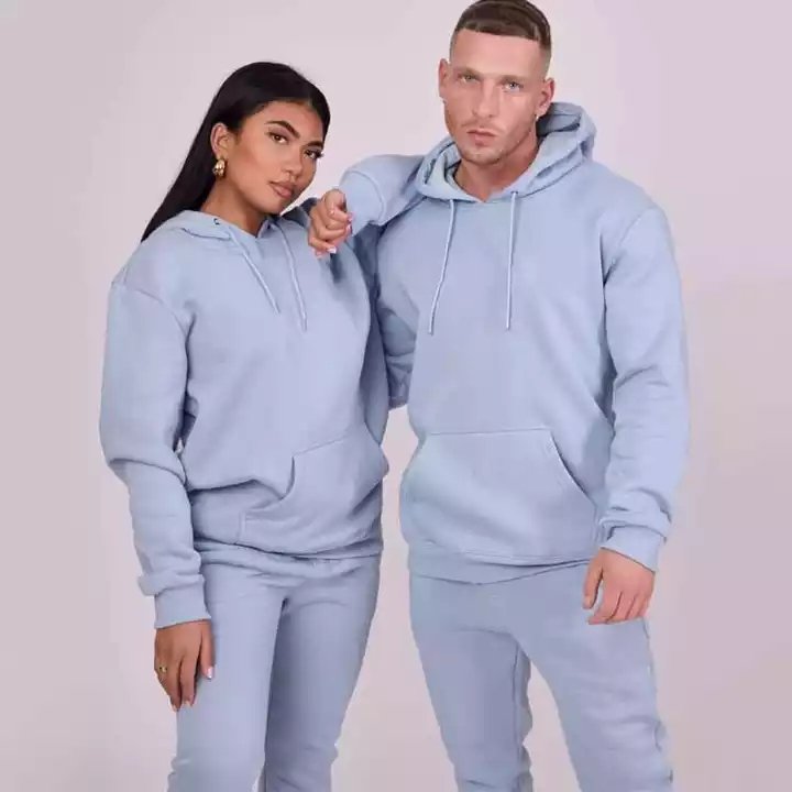 Custom Cotton Fleece Sweatsuit Outfit Unisex Oversized Sweat pant And Hoodie Set Men Women Jogger 2 Piece Set Unisex Tracksuit