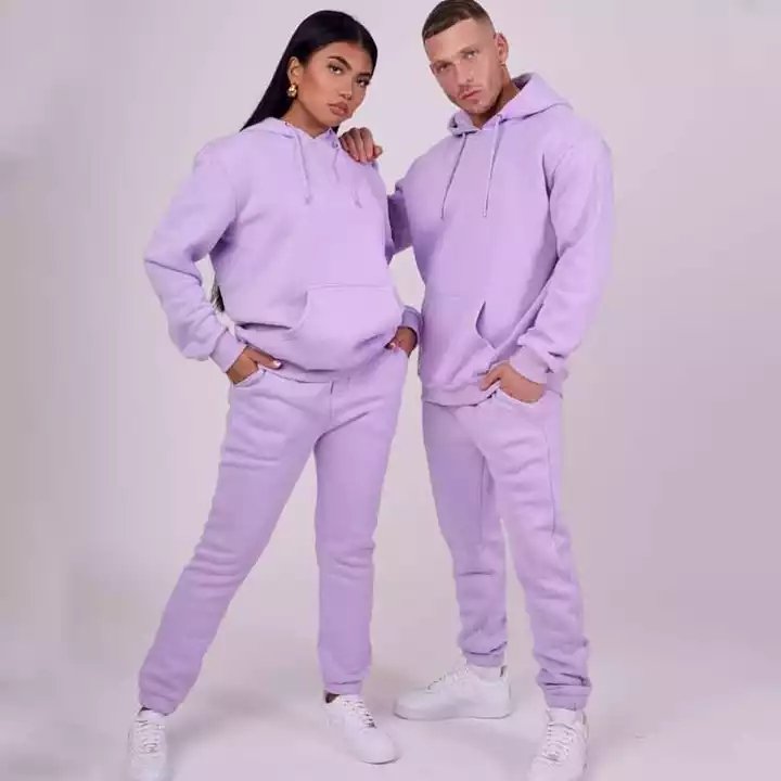 Custom Cotton Fleece Sweatsuit Outfit Unisex Oversized Sweat pant And Hoodie Set Men Women Jogger 2 Piece Set Unisex Tracksuit