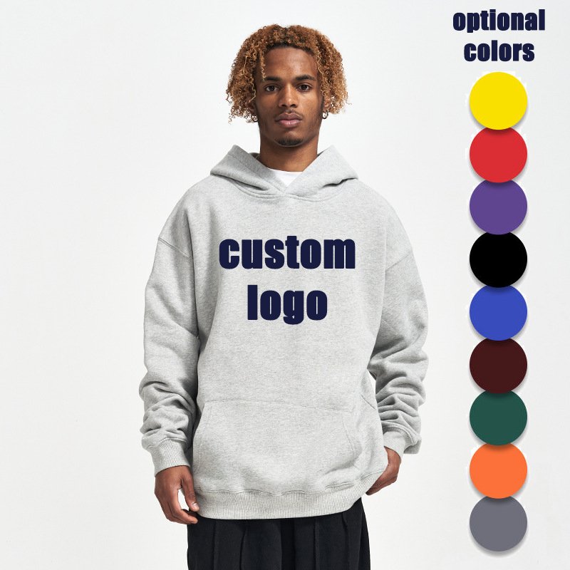 streetwear Muti-Color heavyweight puff print Custom Logo Embroidered Screen printing Hoodie men's hoodies sweatshirts