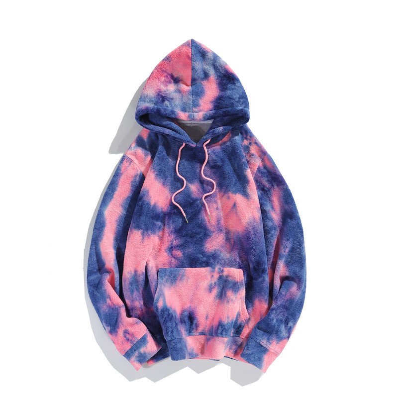 2021 Latest High Quality Custom Logo Printed Men Women Tie-dye Cotton Fleece Hooded Sweatshirt Casual Oversized Men Hoodies