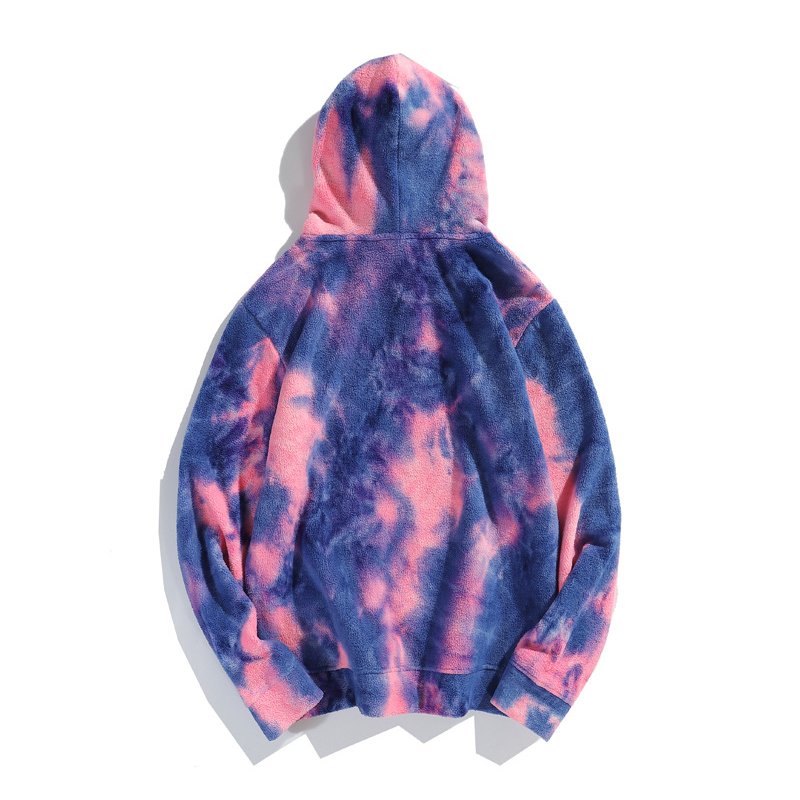 2021 Latest High Quality Custom Logo Printed Men Women Tie-dye Cotton Fleece Hooded Sweatshirt Casual Oversized Men Hoodies