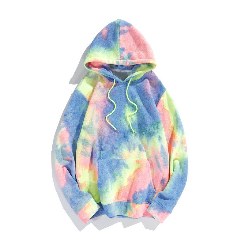 2021 Latest High Quality Custom Logo Printed Men Women Tie-dye Cotton Fleece Hooded Sweatshirt Casual Oversized Men Hoodies