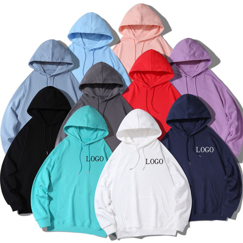 Hoodies Men's Cotton French Terry Pullover Spring Lightweight Embroidered Logo Multi Colors Gym Workout Streetwear Hoodie Hoody