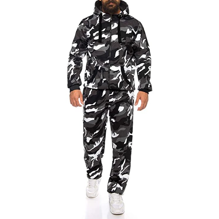 Designer Streetwear Sports Felpa Camo Tracksuit Bluza Oversized Cotton Sweatshirt Jogging Men's Hoodies & Sweatshirts Set