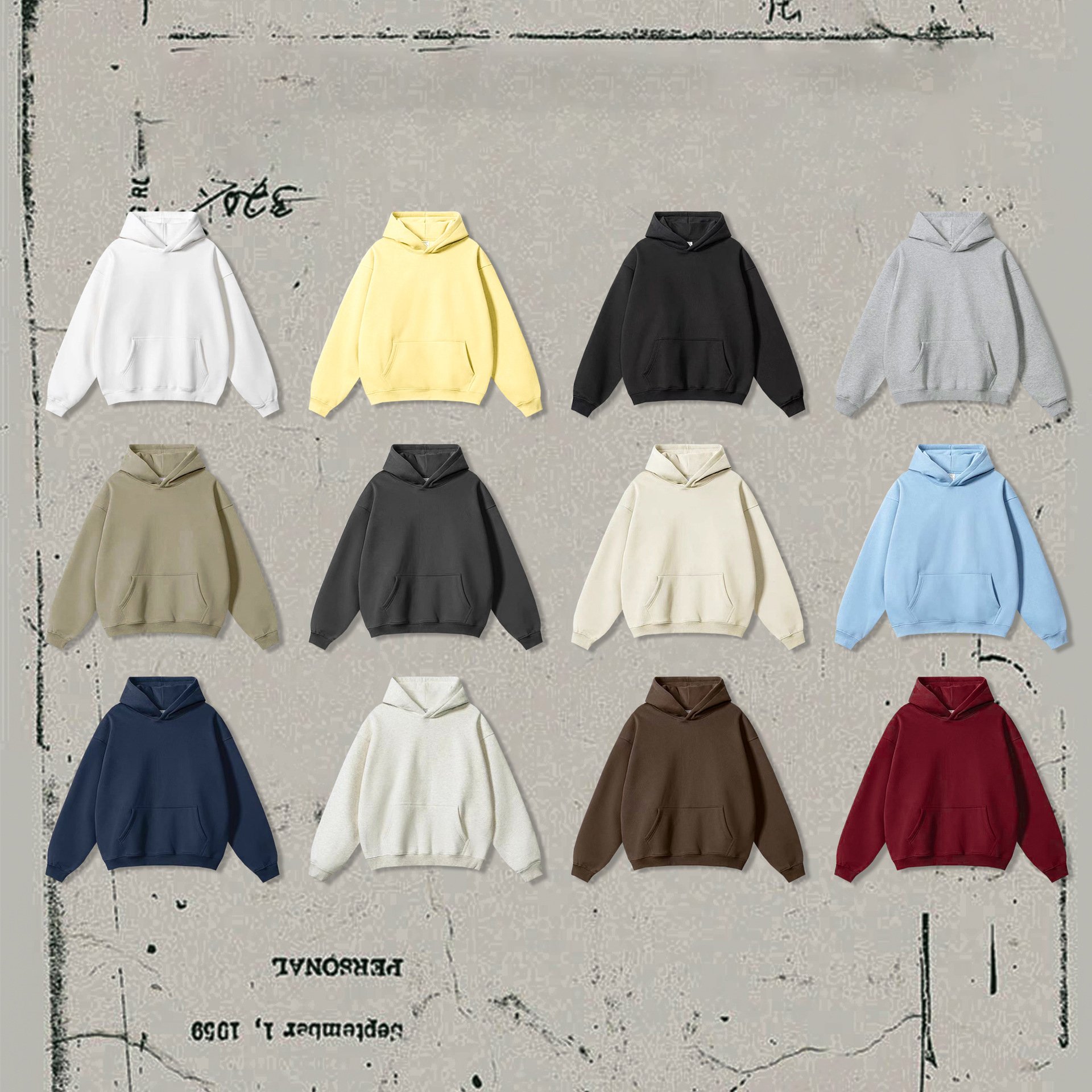 Heavyweight High Quality Custom Logo Hoodie Oversized Print Graphic Streetwear Blank Unisex Men's Hoodies